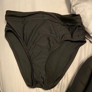 black high waisted bikini bottoms
